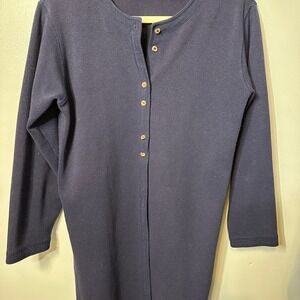 Chaus Navy Button-Up Cardigan